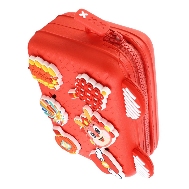 Kids Single Shoulder Camera Bag DIY Cartoon Decors Shock Absorbing