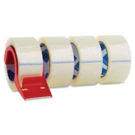 Tape, W/ Built in Dispenser,3Core,2x55 Yards,4 /PK,Clear