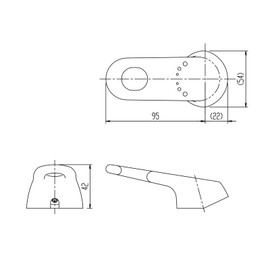 LIXIL INAX PK-A-1876 Faucet Fixture for Lutia Series Single-lever Kitchen Sink, Antibacterial