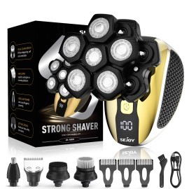 SEJOY 5in1 Head Shaver for Bald Men Cordless Hair Trimmer Electric Razor Dry Wet