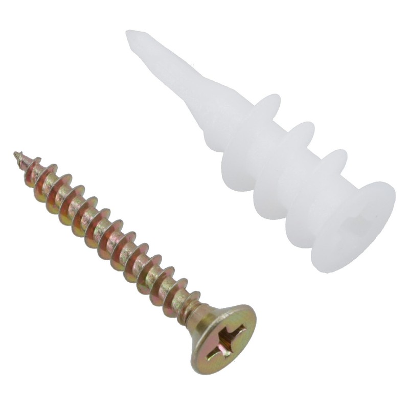 Plasterboard Nylon Fixings Cavity Wall Speed Anchor Plugs and Screws