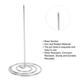 Cyrank 5 Pcs Receipt Spike,Receipt Spike Paper Spike,Paper Memo Holder,Paper Spike for Receipts,Bill Ticket Note Memo Spike Metal Straight Rod Receipt Holder for Restaurant Kitchen Hotel Office