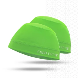 COLD FACTOR Instant Cooling Skull Cap 2 Pack | UPF 50+ | Chemical-Free Evaporative Cooling | Lasts 2+ Hours, Lime