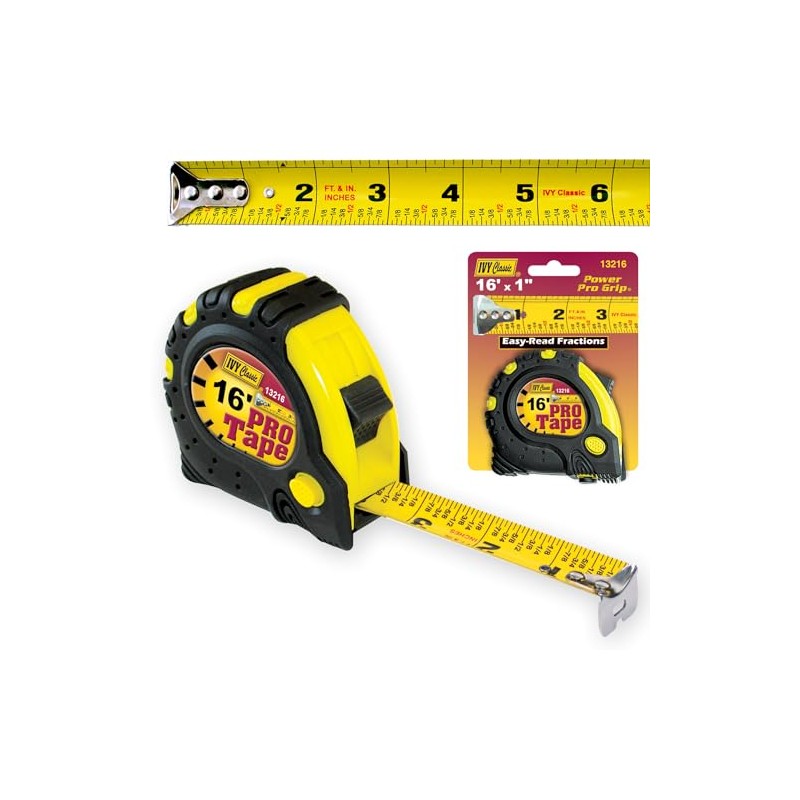 IVY Classic 13216 16' x 1" Pro Measuring Tape, 1/Card