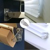 4pcs Hold Down Brackets with Screws Clear Color Bottom Rail