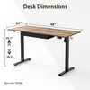 Agilestic Adjustable Height Electric Standing Desk with Storage Wooden Drawer,