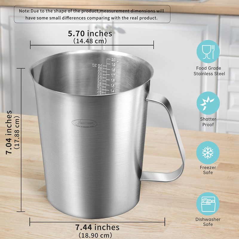 Measuring Cup, [Upgraded, 3 Measurement Scales, Including Cup Scale, ML