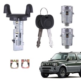 Ignition Switch Lock Cylinder with Pair Front Door Lock Cylinder and Key Compatible with 1999-2005 Chevy Silverado GMC Sierra Suburban Yukon Replace OE# 12472980, 15815961