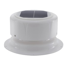 RecPro RV Solar Ventilation Fan | Solar Powered Ceiling Vent with Fan | For RV, Marine, Camper, Shed, Trailer (White)