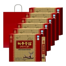 Korea Red Ginseng Central Association 녹용홍삼농축스틱골드 30포 x 6박스 Deer Antler Red Ginseng Concentrate Stick Gold 30 Pack x 6 Boxes