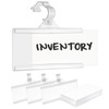 Pack of 50 - Plastic Wire Shelf Label Holder, Sign