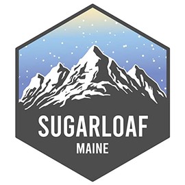 Sugarloaf Maine Ski Snowboard Adventures Souvenir 4 Inch Fridge Magnet Mountain Design
