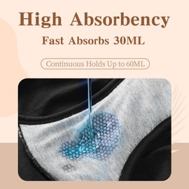 GRESTU Women's Period Washable Urinary Incontinence Cotton Brief Underwear Menstrual Panties with Leakproof