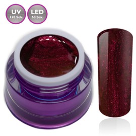 Colour Gel Metallic Red Berry Red UV LED Nail Gel Studio Quality Colour Gel RM Beautynails Pack of 1 (1 x 5 ml)