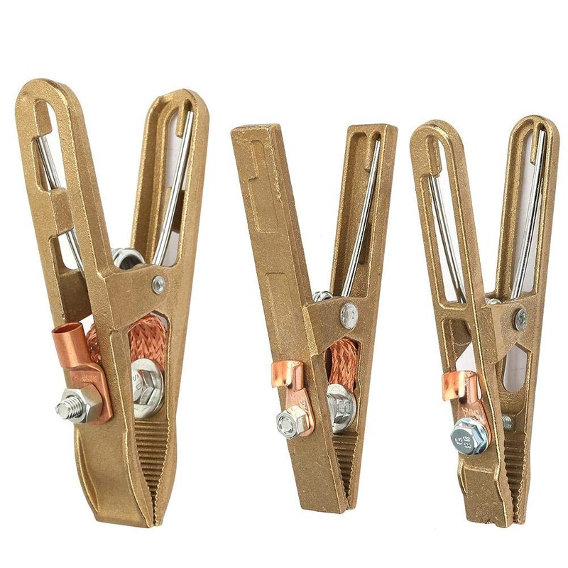 260/300/500A Brass A-shape Ground Welding Earth Clamp Welder Earth Ground