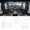 Jeliker for Wrangler JL Interior Trim Kit White Dashboard for