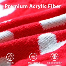 GOYOSWA GOYOSWA Valentine Dog Sweater, Valentines Day Dog Clothes Dog Valentines Outfit Knitted Dog Heart Sweater for Small Medium Large Dogs Pets (Red, Medium)