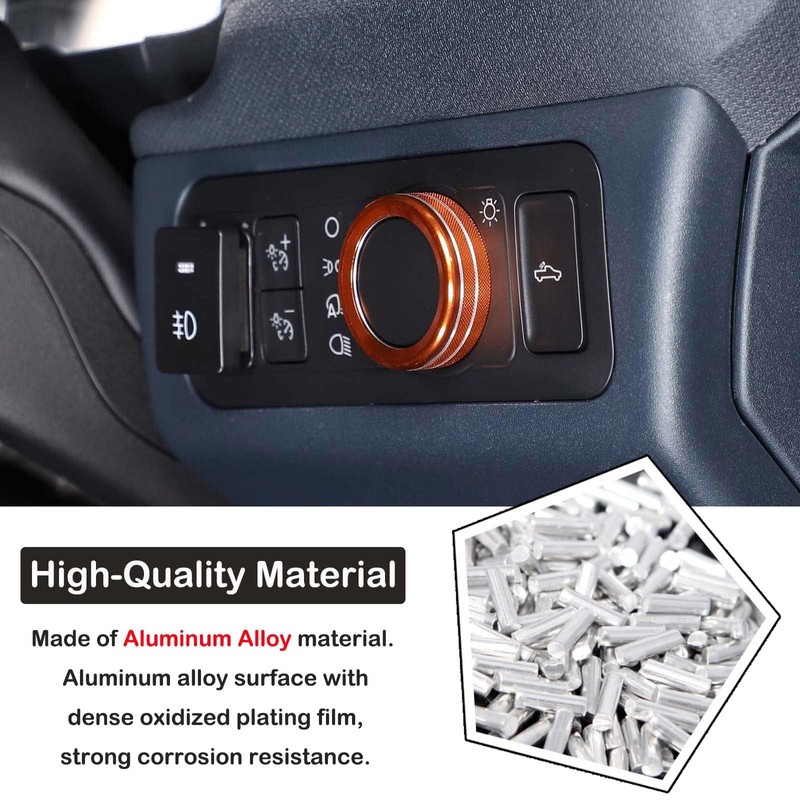 MACHSWON Car Centre Console Button Circle Cover Air Conditioner Volume