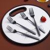 Black Dinner Forks 6 Pieces, Kyraton Titanium Gold Plated Stainless