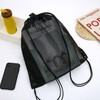 Happykau Mesh Bag, Drawstring Bag, Set of 2, Mesh Napsack,