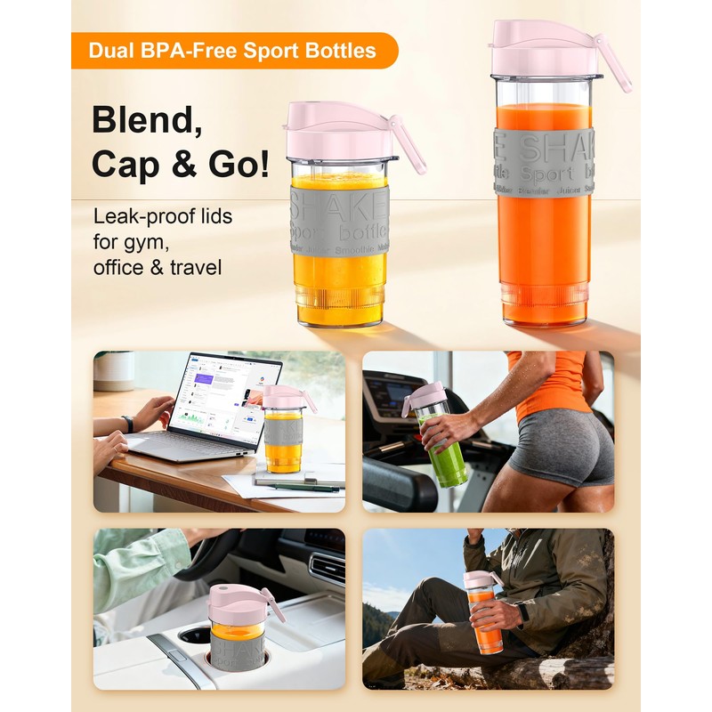 Smoothie Blender and Grinder Combo, 10-Piece Blenders Shakes