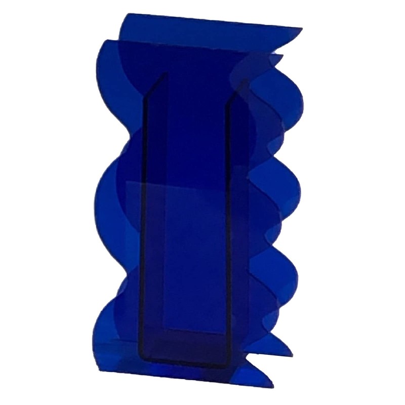 Vase,Modern Acrylic Shape Vase for Desktop Decoration (Blue)