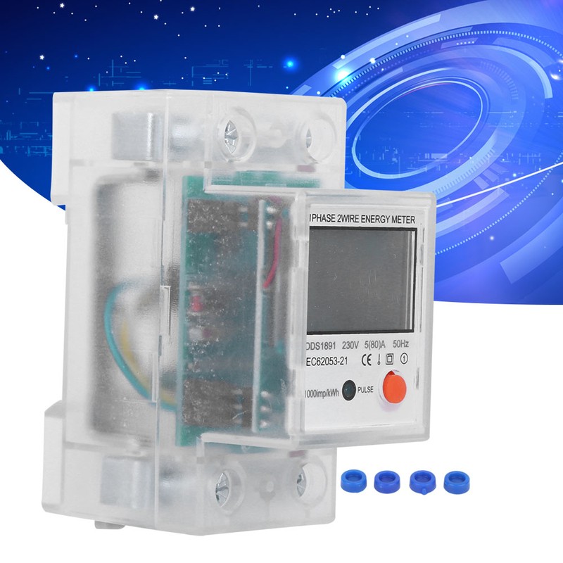 DDS1891 Single Phase 2P DINRail Electric Meter Energy Meter Electronic