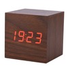 Digital LED Wooden Alarm Clock, Modern Alarm Clock in LED