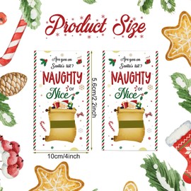 Funrous 50 Pcs Christmas Scratch Off Cards Holiday Party Game Cards Christmas Scratch Games Xmas Raffle Tickets Xmas Holiday Party Supplies Activity for Women and Men