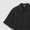 JAJU Men's Seersucker Short-Sleeve Shirt_Black