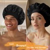 2Pcs Silk Bonnet for Sleeping, Satin Hair Bonnets, Soft Elastic