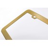 Creathome 2PCs Stainless Steel License Plate Frames with Gold Color