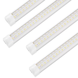 XLNYUUI Led Shop Lights, 4FT LED Light 50W 6500K 7000LM Daylight,Led Garage Light,Linkable Clear Cover Integrated V-Shape for Garage Warehouse Workbench Workshop(4-Pack)