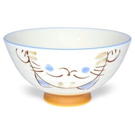 tazón de arroz japonés hecho a mano, auténtica cerámica Mino Ware, diseño de gato calico, chawan rosa MIKE, juego de 2