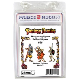 Prince August Hobby Casting mould - 3x Fantasy 25mm skeleton fighters PA666