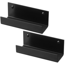 Blulu 2 Pcs Wall Mount Ladder Wall Wheelbarrow Hanger Steel Garage Storage Hook Wheelbarrow Hanger Heavy Duty Garage Storage Organizer for Hang Ladders Carts Chair Bicycle (Black)