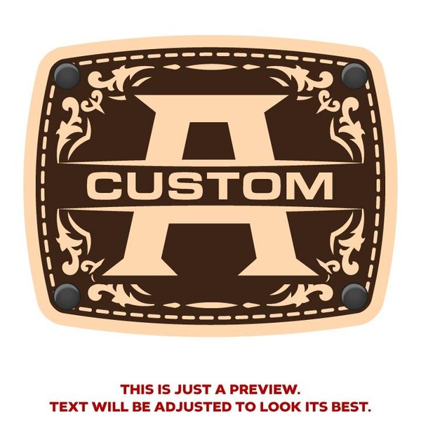 CityLocs Custom Initials Hat with Engraved Leather Patch - Letter: