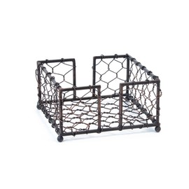 Boston International Chicken Wire Cocktail Napkin Caddy, Burnt Copper