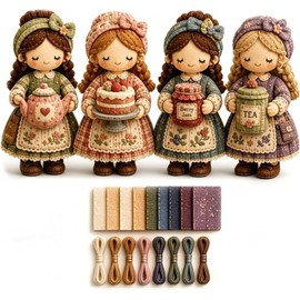 Mundos Pequeños – Serie de Kit DIY de Patchwork, Kit de Costura de Patchwork para Principiantes, Kit de Manualidades de Personajes de Tela Hecho a Mano con Materiales e Instrucciones (B)