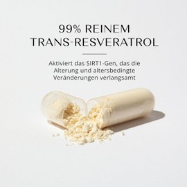 Trans Resveratrol by DR-D Longevity - 1000 mg, Premium Antioxidant, 99% Pure Trans-Resveratrol, High Dosage, 60 Vegan Capsules - 30 Daily Doses