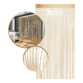 Cortina De Flecos Y Cuentas Para Fiestas Y Puertas 1x2m 3pzs