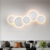 YXTSIMV Modern Minimalist Wall Light White Round Disc Wall Sconce