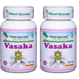 Planet Ayurveda Vasaka, 500mg Veg Capsules - 2 Bottles
