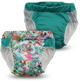 Kanga Care Lil Learnerz Reusable Swim and Toilet Training Pants (Medium - tokiSweet & Peacock)