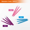 AHIER 10pcs Rubber Nail Cuticle Pusher Tipped Plastic Handle Nail