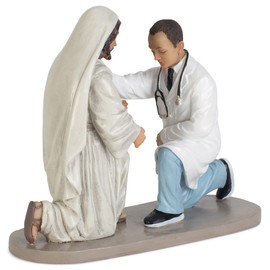 Dicksons Praying Doctor with Jesus 5 x 6 Resin Decorative Tabletop Figurine