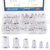 Glarks 110Pcs Aluminum Alloy M3 M4 M5 M6 M8 M10