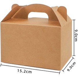 24 Pack Kraft Party Favor Treat Boxes Thickened Paper Gift Box Candy Snack Goodie Bag Gift Wrapping Box DIY Blank Box for Birthdays Wedding Holiday Baby Shower Graduations