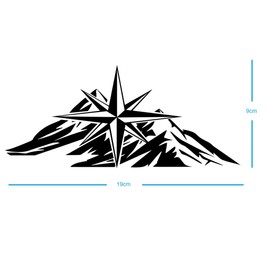 Compass Sticker Compass Rose Sticker Wind Rose Sticker Navigation Sticker for Outdoor and Indoor (RPMt7/1) (19 cm)