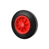 Solid Rubber Trolley Wheel - 160mm Diameter with Red Plastic